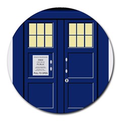 Tardis Doctor Who Time Travel Round Mousepads by HermanTelo