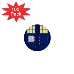 Tardis Doctor Who Time Travel 1  Mini Buttons (100 Pack)  by HermanTelo