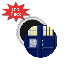 Tardis Doctor Who Time Travel 1 75  Magnets (100 Pack)  by HermanTelo