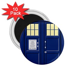 Tardis Doctor Who Time Travel 2 25  Magnets (10 Pack)  by HermanTelo