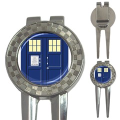 Tardis Doctor Who Time Travel 3-in-1 Golf Divots by HermanTelo