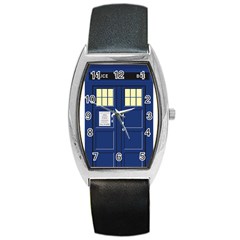 Tardis Doctor Who Time Travel Barrel Style Metal Watch