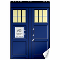 Tardis Doctor Who Time Travel Canvas 12  X 18  by HermanTelo