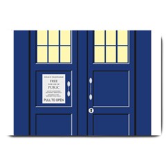 Tardis Doctor Who Time Travel Large Doormat  by HermanTelo