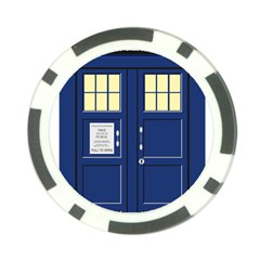 Tardis Doctor Who Time Travel Poker Chip Card Guard by HermanTelo