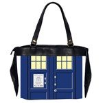 Tardis Doctor Who Time Travel Oversize Office Handbag (2 Sides) Back