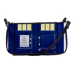 Tardis Doctor Who Time Travel Shoulder Clutch Bag by HermanTelo