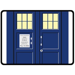 Tardis Doctor Who Time Travel Fleece Blanket (large)  by HermanTelo