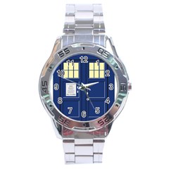 Tardis Doctor Who Time Travel Stainless Steel Analogue Watch by HermanTelo