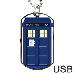 Tardis Doctor Who Time Travel Dog Tag Usb Flash (one Side)