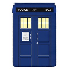 Tardis Doctor Who Time Travel Removable Flap Cover (l)