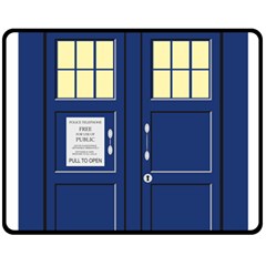 Tardis Doctor Who Time Travel Double Sided Fleece Blanket (medium) 