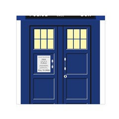 Tardis Doctor Who Time Travel Small Satin Scarf (square)