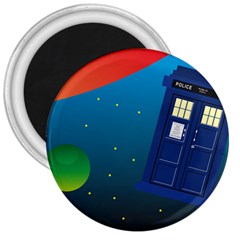 Tardis Doctor Time Travel 3  Magnets by HermanTelo