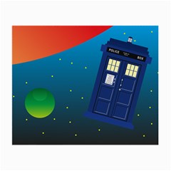 Tardis Doctor Time Travel Small Glasses Cloth (2 Sides) by HermanTelo