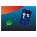 Tardis Doctor Time Travel Large Glasses Cloth (2 Sides) Front