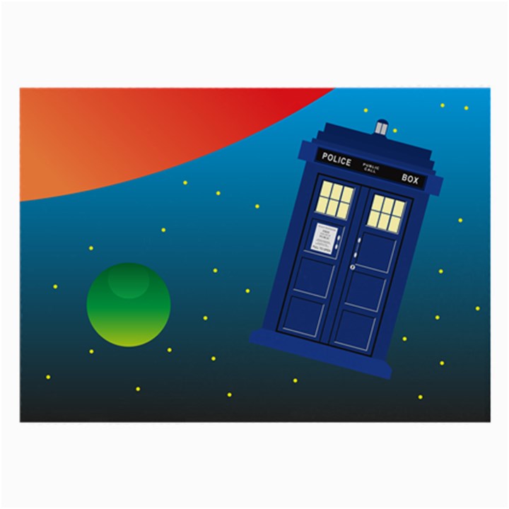 Tardis Doctor Time Travel Large Glasses Cloth (2 Sides)