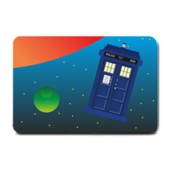 Tardis Doctor Time Travel Small Doormat  by HermanTelo