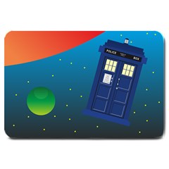 Tardis Doctor Time Travel Large Doormat  by HermanTelo