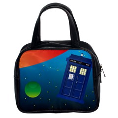 Tardis Doctor Time Travel Classic Handbag (two Sides) by HermanTelo