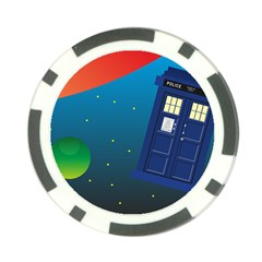 Tardis Doctor Time Travel Poker Chip Card Guard (10 Pack) by HermanTelo