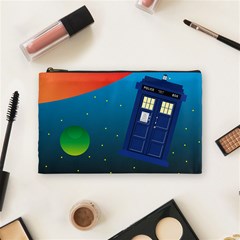 Tardis Doctor Time Travel Cosmetic Bag (medium)