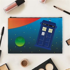 Tardis Doctor Time Travel Cosmetic Bag (large)