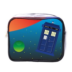 Tardis Doctor Time Travel Mini Toiletries Bag (one Side)