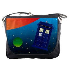 Tardis Doctor Time Travel Messenger Bag by HermanTelo