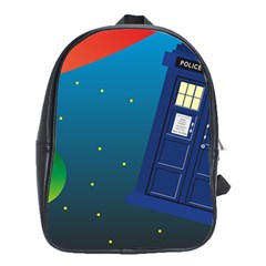 Tardis Doctor Time Travel School Bag (xl) by HermanTelo