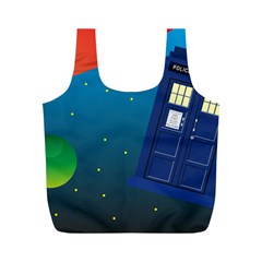 Tardis Doctor Time Travel Full Print Recycle Bag (m)