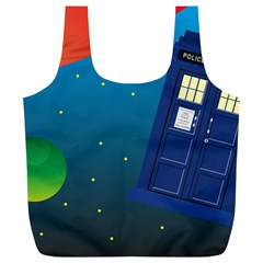 Tardis Doctor Time Travel Full Print Recycle Bag (xl)