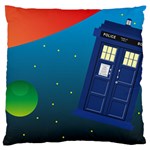 Tardis Doctor Time Travel Large Flano Cushion Case (One Side) Front