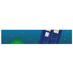 Tardis Doctor Time Travel Small Flano Scarf by HermanTelo