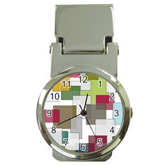 Wallpaper Texture Plaid Money Clip Watches