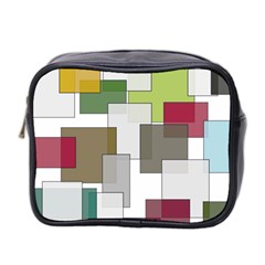 Wallpaper Texture Plaid Mini Toiletries Bag (two Sides)