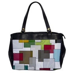 Wallpaper Texture Plaid Oversize Office Handbag