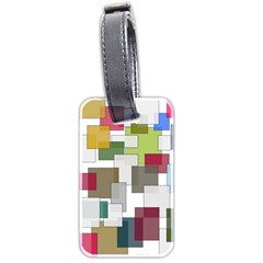 Wallpaper Texture Plaid Luggage Tag (two Sides)