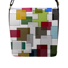 Wallpaper Texture Plaid Flap Closure Messenger Bag (l)