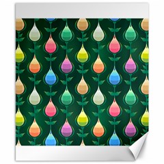 Tulips Seamless Pattern Background Canvas 8  X 10 