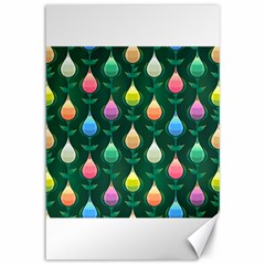 Tulips Seamless Pattern Background Canvas 12  X 18 