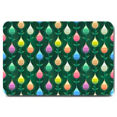 Tulips Seamless Pattern Background Large Doormat  by HermanTelo