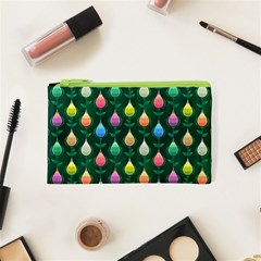 Tulips Seamless Pattern Background Cosmetic Bag (xs) by HermanTelo