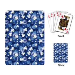 White Flowers Summer Plant Playing Cards Single Design