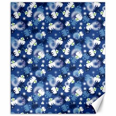 White Flowers Summer Plant Canvas 20  X 24 