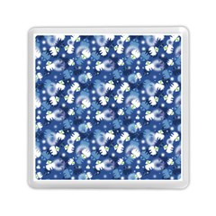 White Flowers Summer Plant Memory Card Reader (square) by HermanTelo