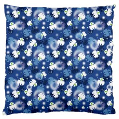 White Flowers Summer Plant Large Cushion Case (one Side)