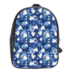 White Flowers Summer Plant School Bag (xl)