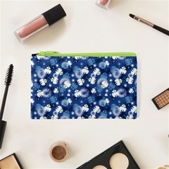 White Flowers Summer Plant Cosmetic Bag (xs) by HermanTelo