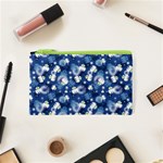 White Flowers Summer Plant Cosmetic Bag (XS) Front